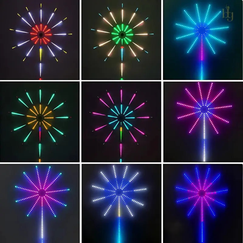 Luzes LED Fogo de Artifício Inteligente com Controle Remoto