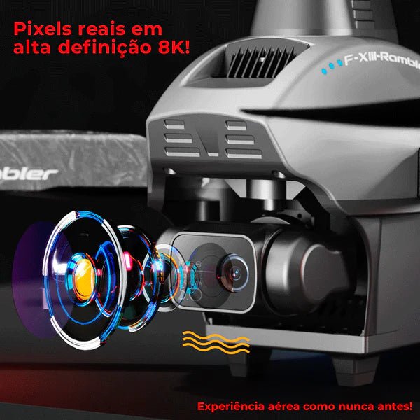 Drone F13 Pro Câmera EIS de 3 Eixos Gimbais Anti-Shake 8K HD, 5G WiFi, GPS