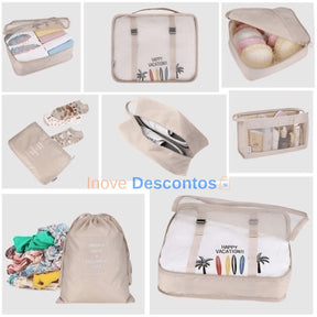 Kit de Bolsas Organizadoras à Prova D'Água 8 Peças